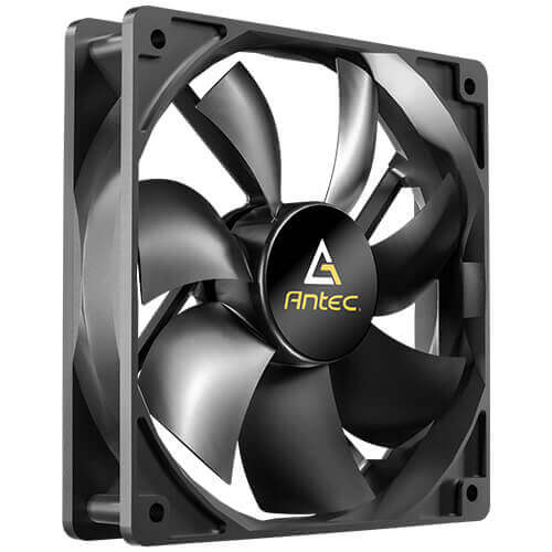 Antec N12 3PK 120mm DC fans, hydraulic bearing, 1200RPM, 42.58CFM, 1.11mmH₂O, 22.3dB, 30k h life, 3-pin, 12V, ≤0.24A, 1-yr warranty