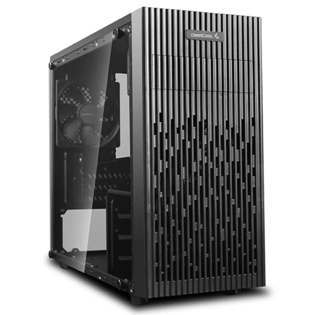 DeepCool MATREXX 30 Full Tempered Glass Side Panel M-ATX Case, 1x 120mm Black Fan, Graphics Card Up To 250mm