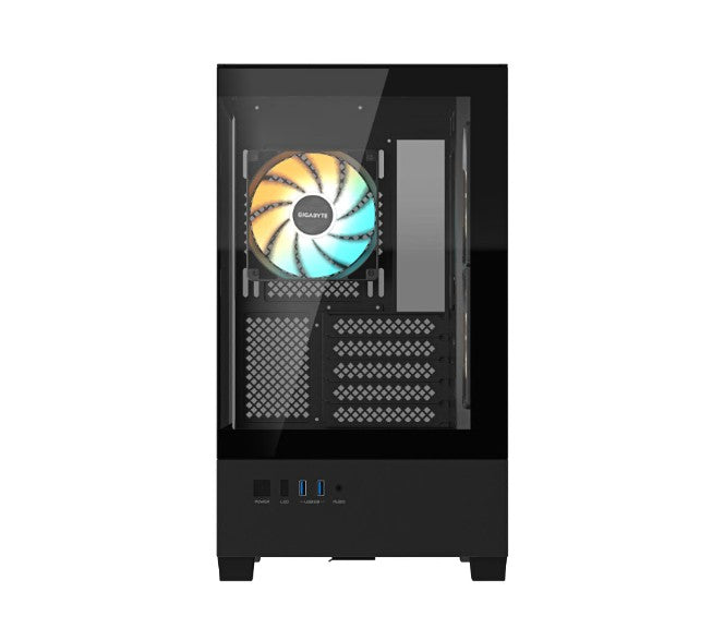 Gigabyte C201 PANORAMIC, Mid Tower, mini-ITX/m-ATX, Black, H431x W242x D430 mm, 5 Slots, USB 3.0 x2, H=502 W=313 D=525 mm