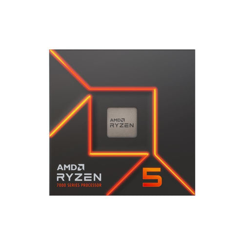 AMD Ryzen 5 7600 6 Cores / 12 Threads, 65 watts, Max Freq 5.2Ghz, 38MB Cache, Wraith Stealth Cooler & Radeon Graphics