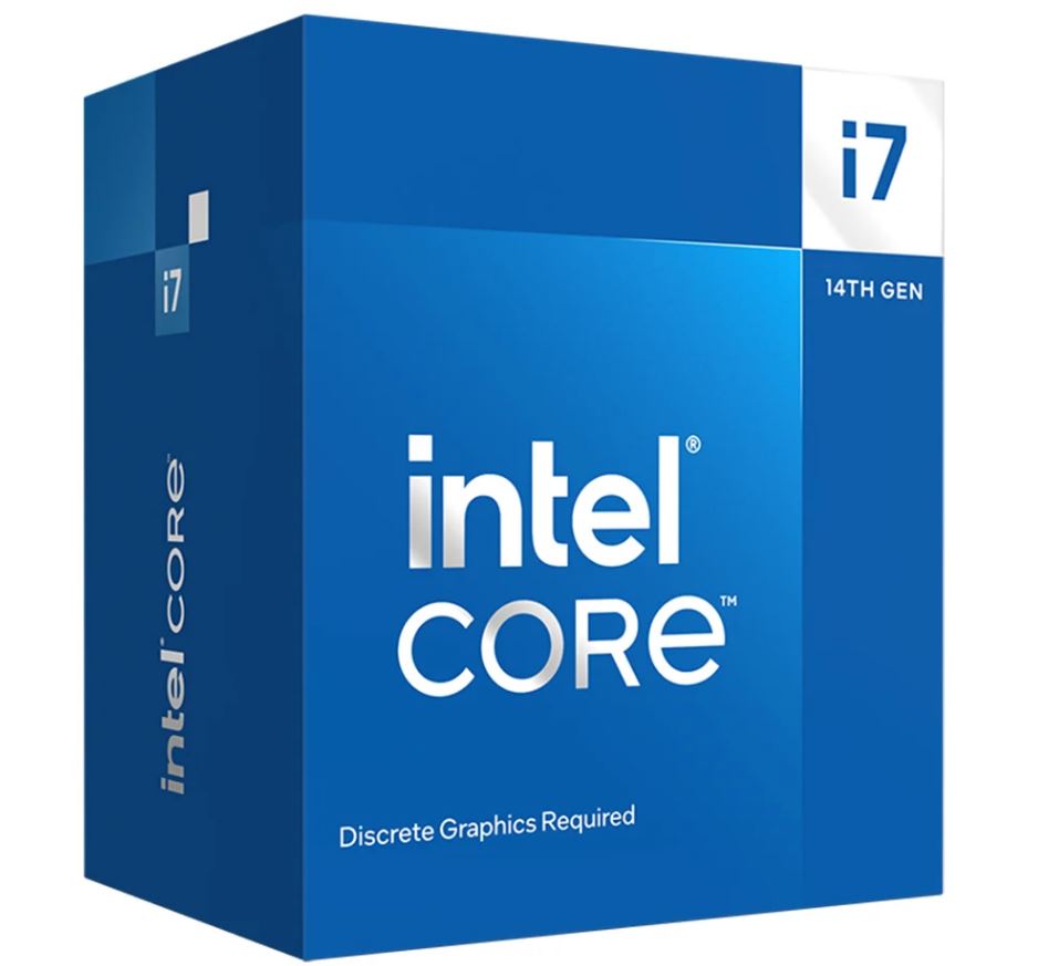Intel Core i7 14700F CPU 4.2GHz (5.4GHz Turbo) 14th Gen LGA1700 20-Cores 28-Threads 61MB 65W Graphics Card Required Retail Raptor Lake with Fan