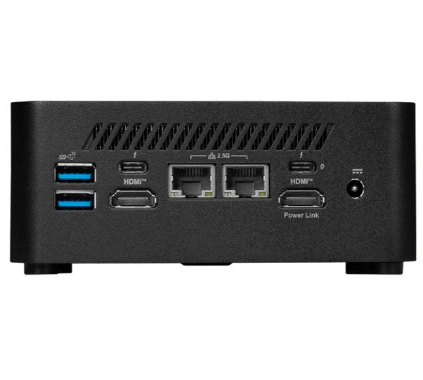 MSI Cubi NUC 1M-017BAU Mini PC Barebone, Black Intel Core 3-100U DDR5 2*M.2 2*HDMI 2*TBT 2*LAN Wifi6 Card Reader Switch Cable 3Y