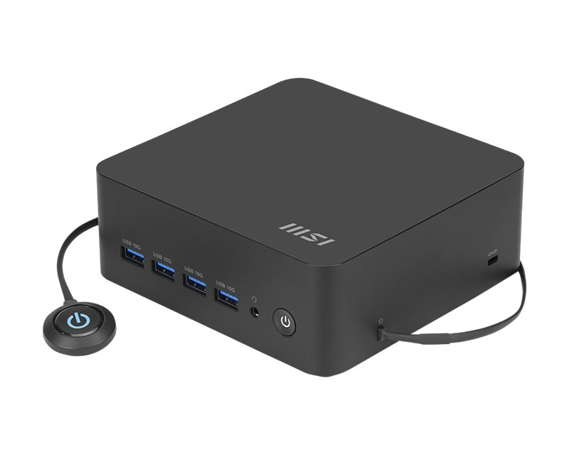 MSI Cubi Z AI 8M with Hawk Point R5, Ryzen 5 8645HS/Up to DDR5/dTPM/2*M.2/2*HDMI/2*USB C 4.0/4*Display/2*LAN/Wifi6E/Card Reader/Power Switch Cable/3Y