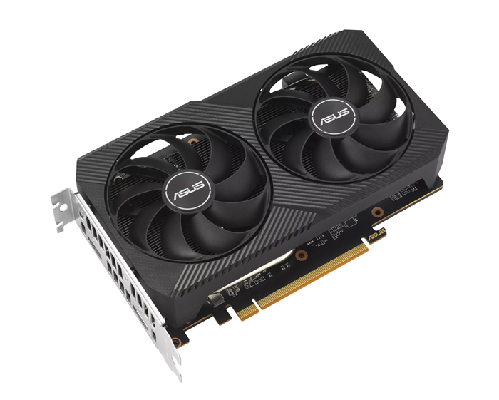 ASUS AMD Radeon DUAL-RX6500XT-O4G-V2 RX 6500 XT V2 OC Edition 4GB GDDR6 with two powerful Axial-tech fans and a 2-slot design
