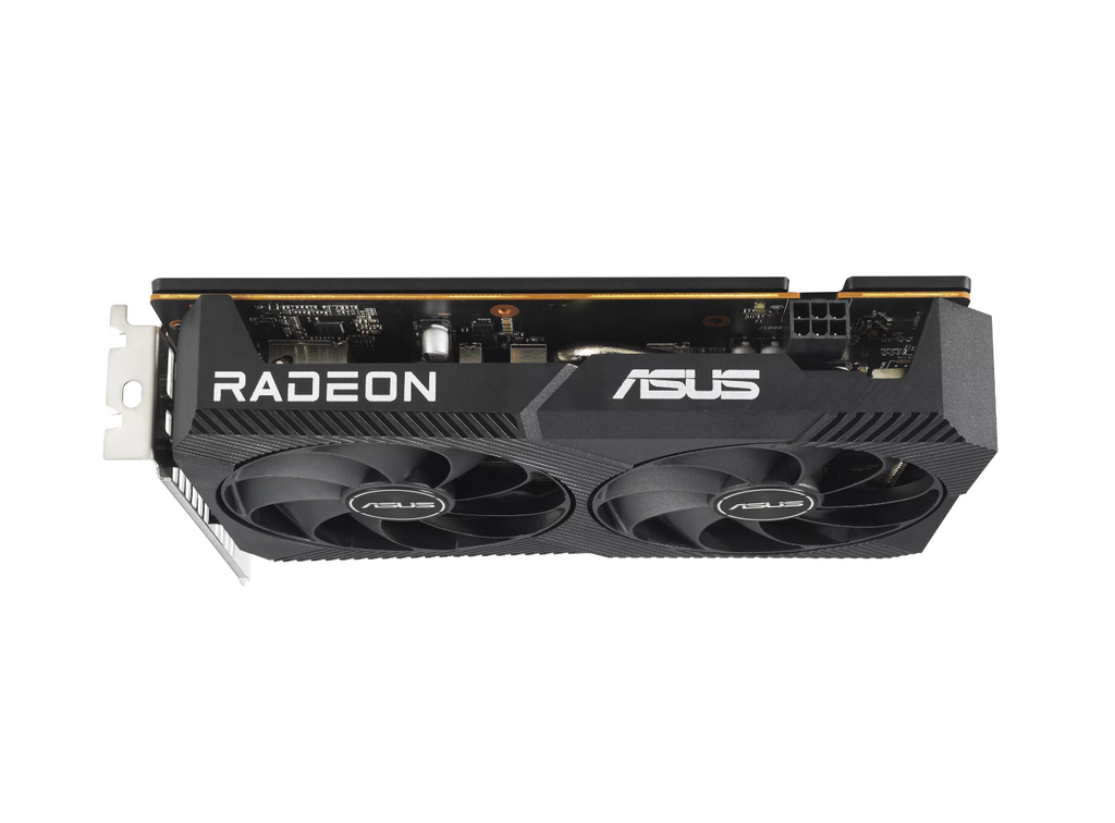 ASUS AMD Radeon DUAL-RX6500XT-O4G-V2 RX 6500 XT V2 OC Edition 4GB GDDR6 with two powerful Axial-tech fans and a 2-slot design